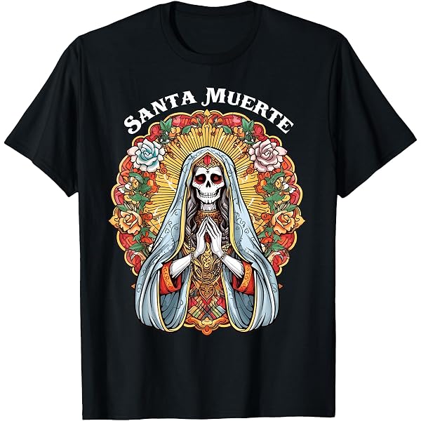 Amazon.com: Santa Muerte Mosaic Aesthetic, La Santa Muerte T-Shirt